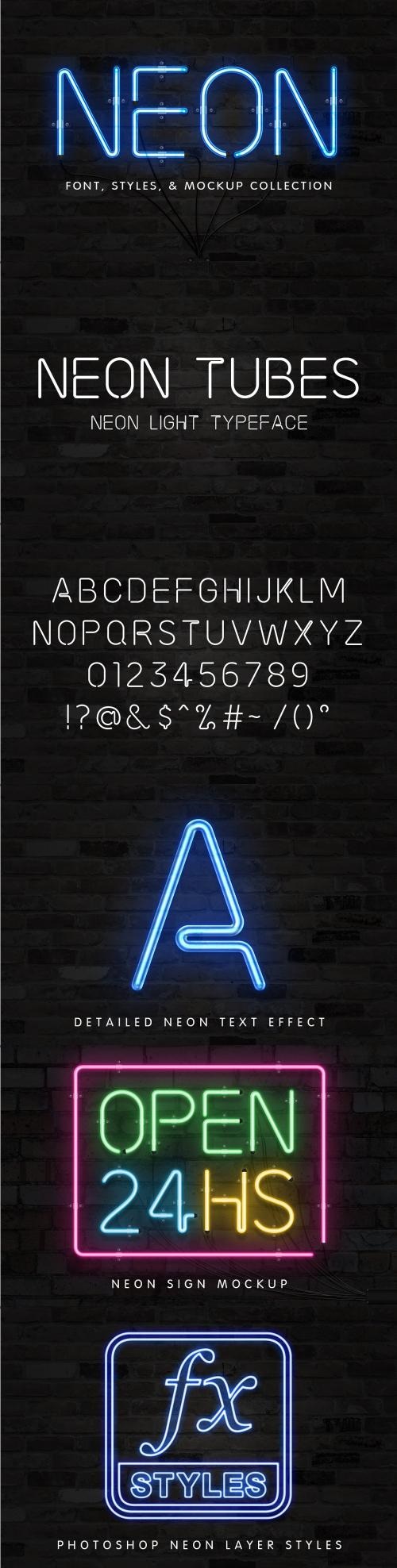The Neon Font & Sign Collection - 1874128
