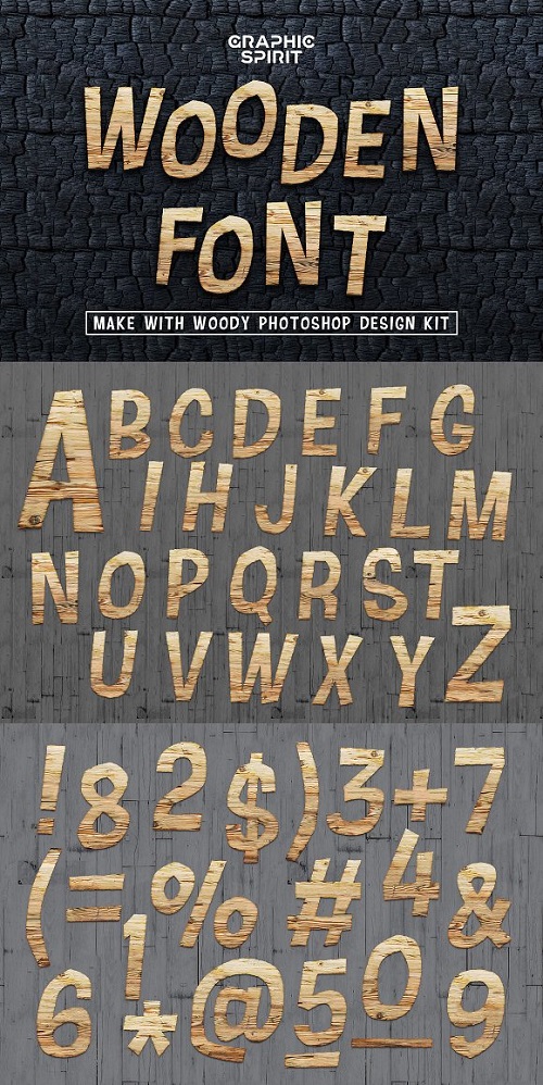 Wooden Font Promo Extended License 1138634
