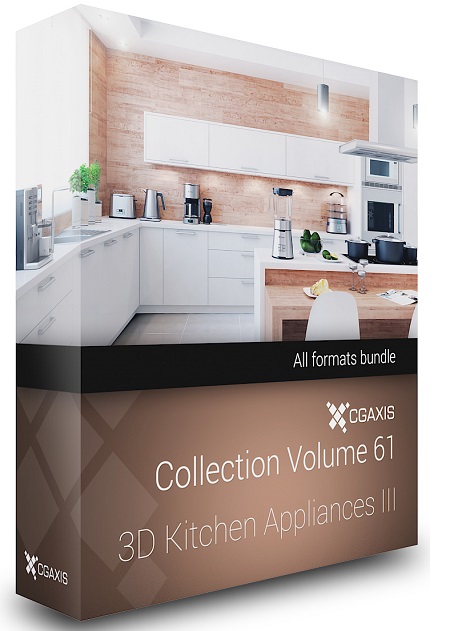 CGAxis Models Volume 61 3D Kitchen Appliances