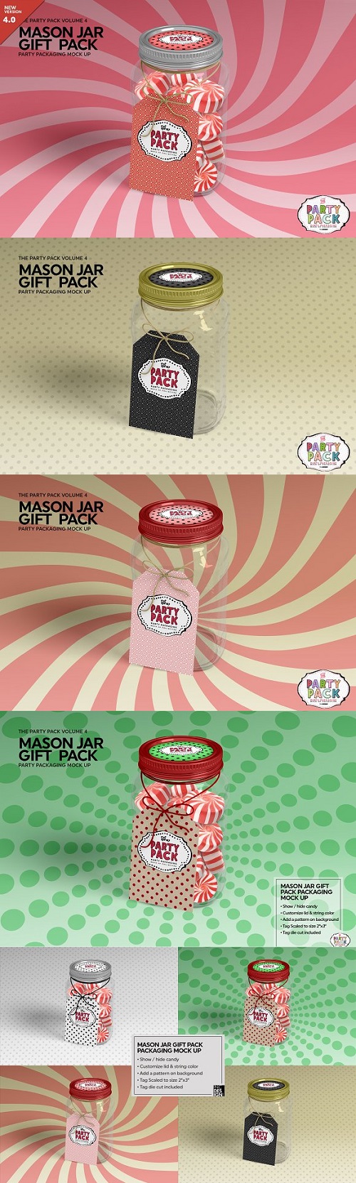 Mason Jar Gift Pack Mock Up - 2198455