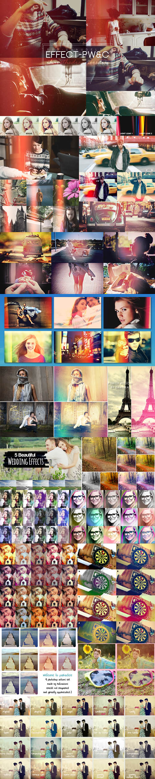 Light Leaks & Retro Effects Photoshop Actions (16 ATN)