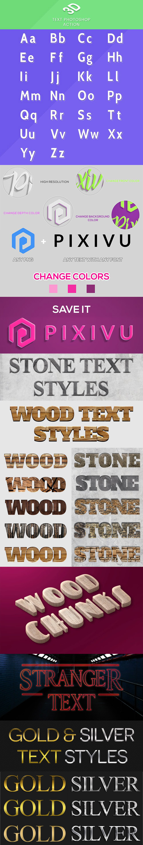 7 Text Effects & Styles Collection for Photoshop