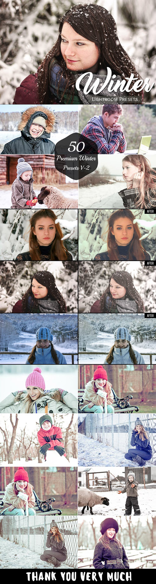 53 Winter Lightroom Presets Version 2 (RAW/JPEG)