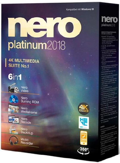Nero Platinum 2018 Suite 19.0.10200 Full RePack + Content Pack