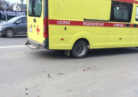 В ДТП на симферопольской улице пострадал байкер [фото]