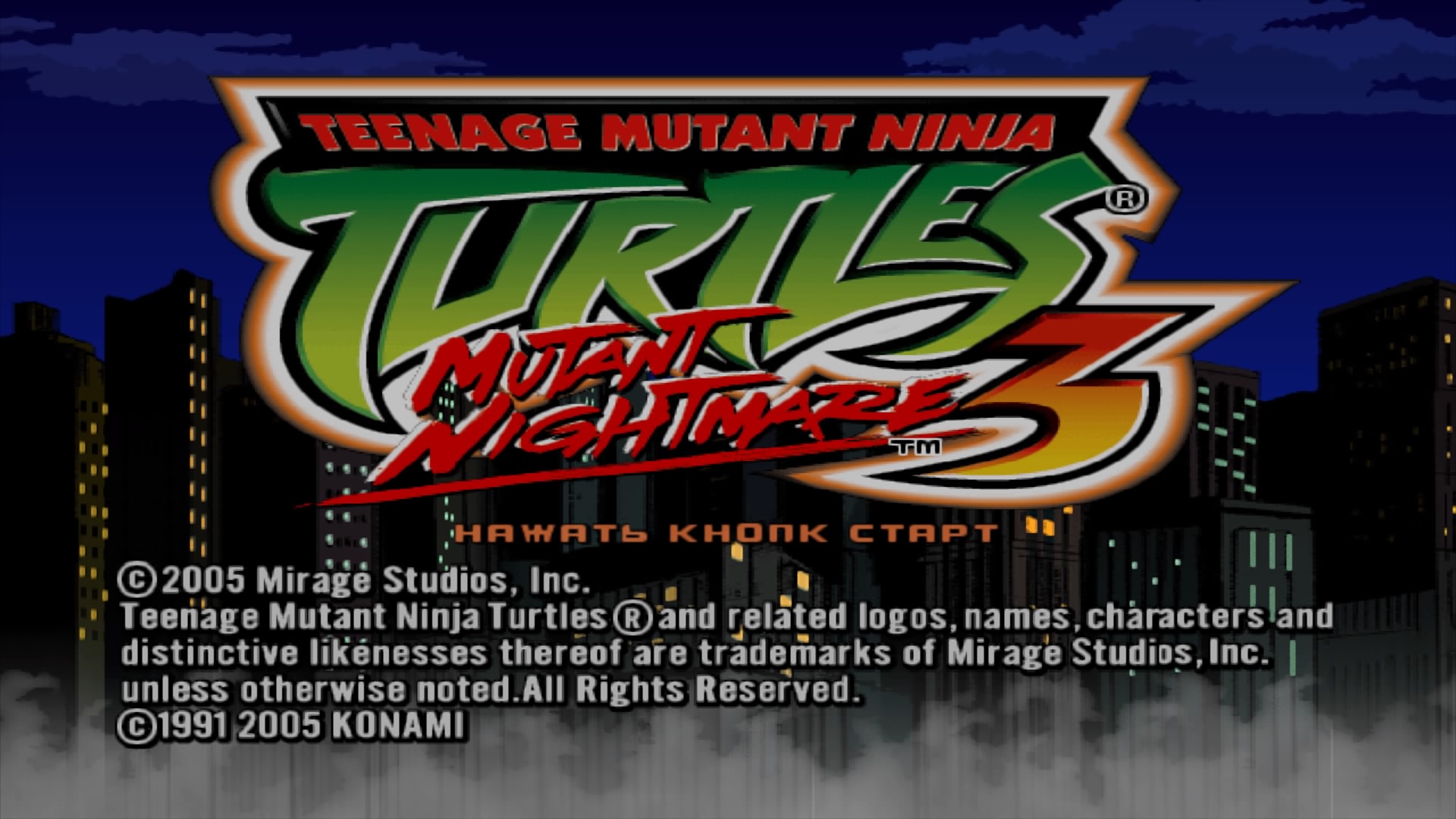 [PS4-PS2] Teenage Mutant Ninja Turtles 3: Mutant Nightmare