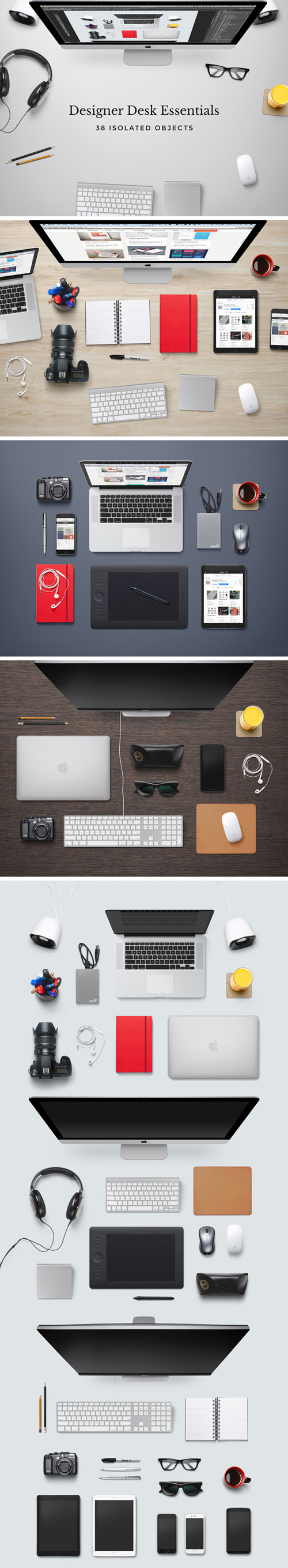 Designer Desk Essentials - Awesome PSD Mockups Templates