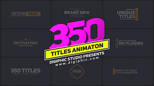 350 Titles Animation Pack - Project for After Effects (Videohive)