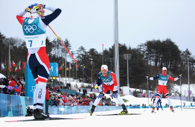 Пхенчхан-2018. Норвежские лыжники заняли весь пьедестал в мужском скиатлоне