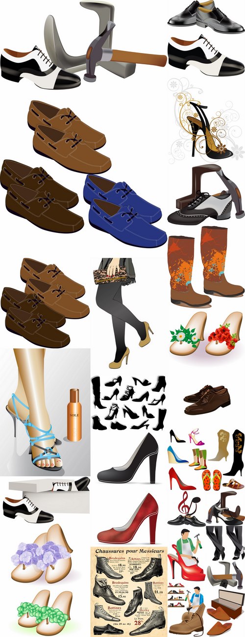 Boots women shoes shoemaker new shoes vector image 25 EPS