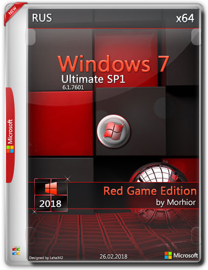 Windows 7 Ultimate SP1 x64 2018 Red Game Edition by Morhior (RUS)