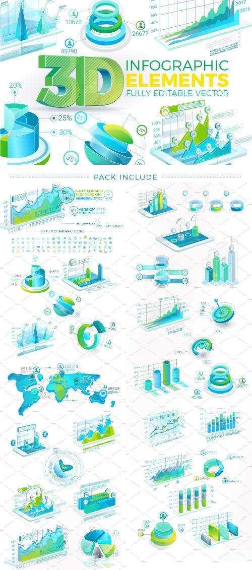 3D Corporate Infographic Elements - 2244593