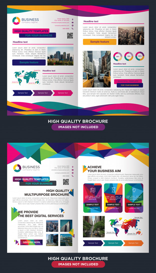 2 Professional Brochures for Multipurpose Business Vector