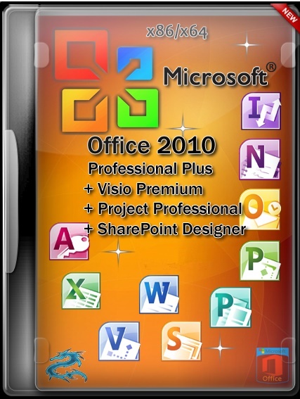 Microsoft Office 2010 Pro Plus + Visio Premium + Project Pro + SharePoint Designer SP2 14.0.7194.5000 VL x86 v18.3 RePack