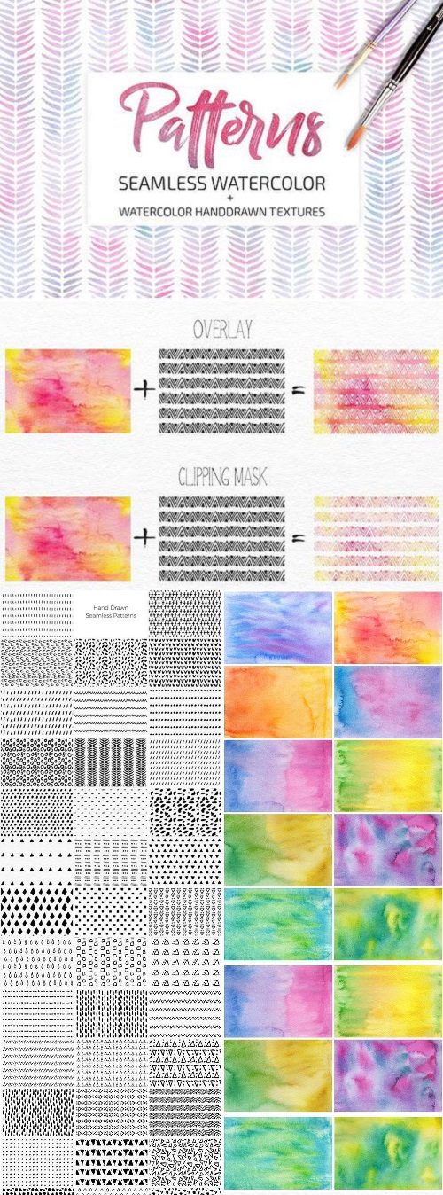 Watercolor Patterns & Textures Kit 1620304