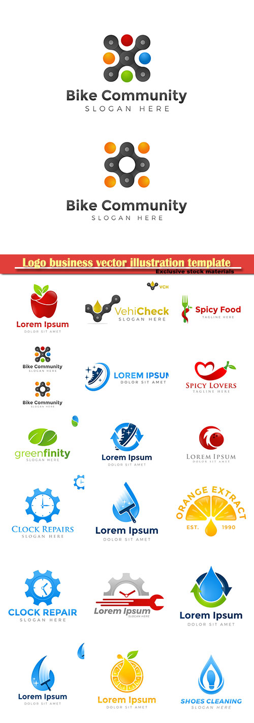 Logo business vector illustration template # 85