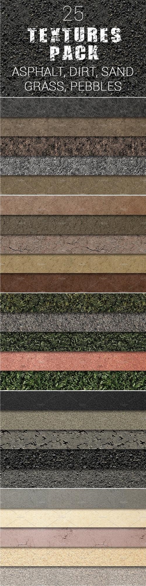 25 Textures Pack. Asphalt and More - 2271534