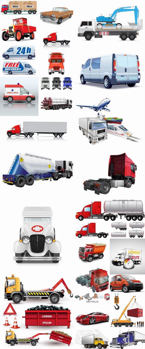 Vehicle car truck tractor vector image 25 EPS