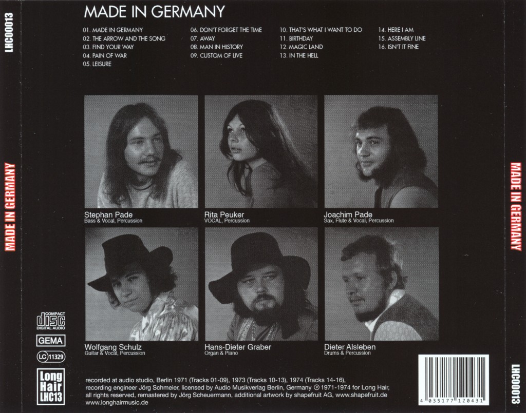 Made In Germany - Made In Germany (1971) (Remastered, 2002) Lossless