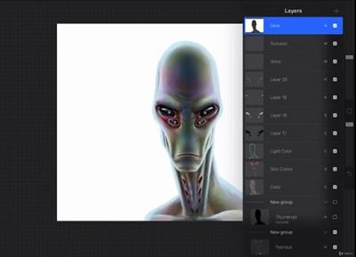 Udemy Digital Painting Series Ep1. Ominous Alien