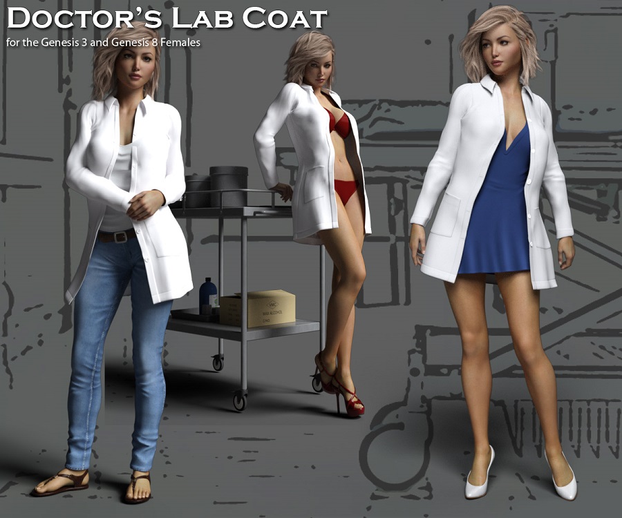 Doctor's Lab Coat for Gen 3 & Gen 8 Females