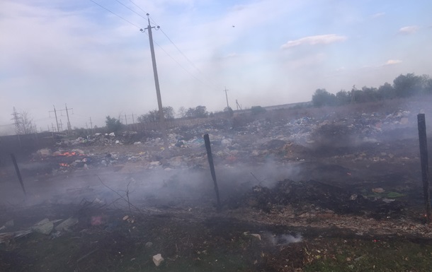 В Житомирской области горела свалка
