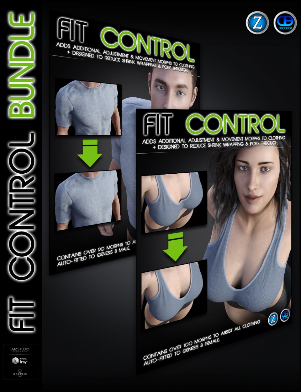 Fit Control Bundle for Genesis 8 Female(s) and Male(s)