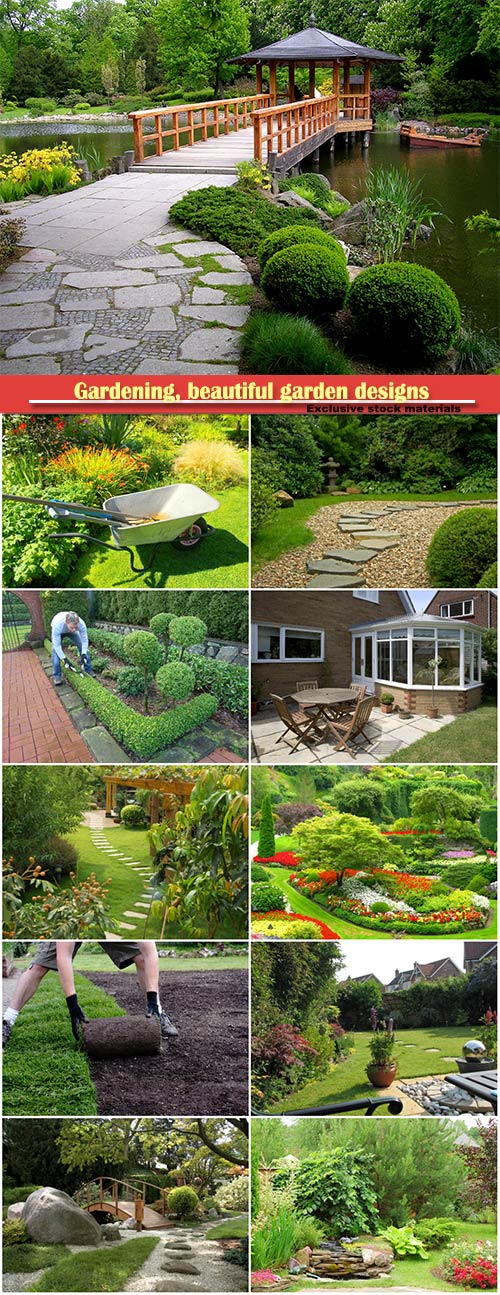 Gardening, beautiful garden designs