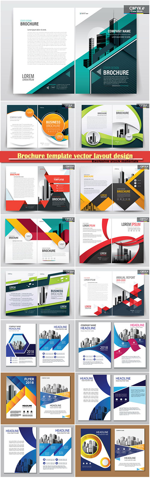 Brochure template vector layout design, corporate business annual report, magazine, flyer mockup # 151