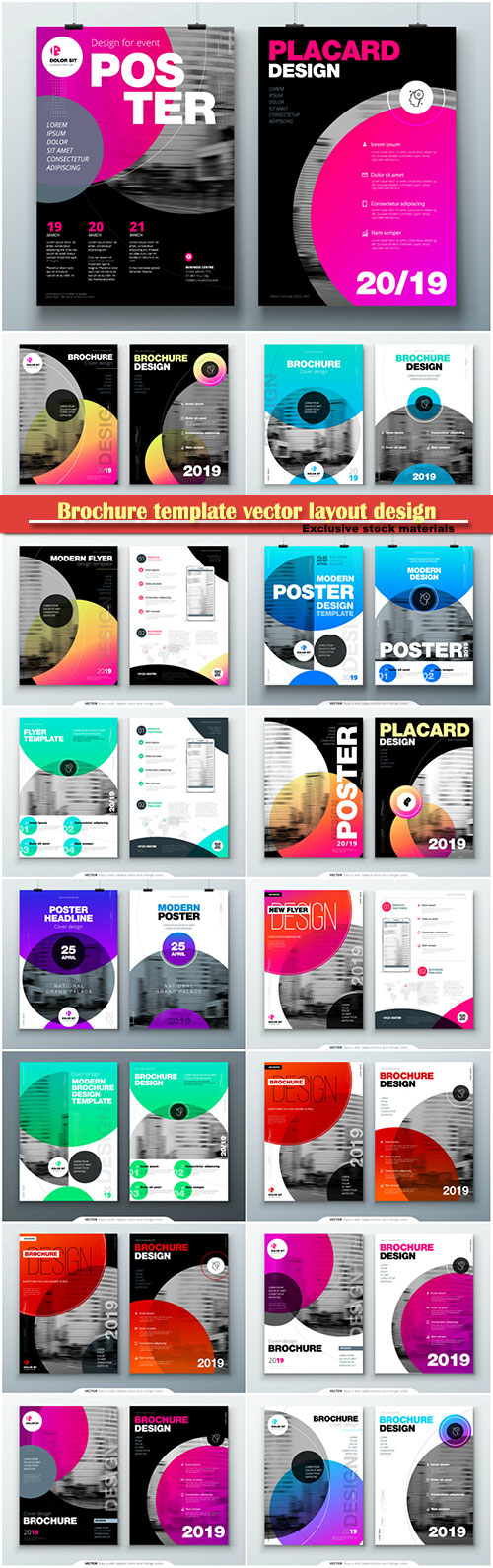 Brochure template vector layout design, corporate business annual report, magazine, flyer mockup # 150